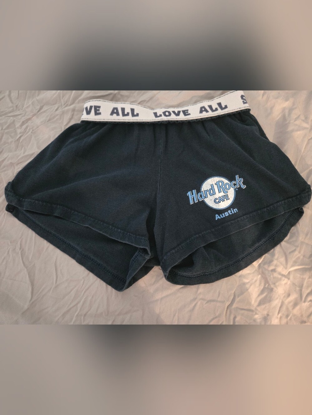 Vintage Hard Rock Cafe Austin Women's Navy Lounge Shorts